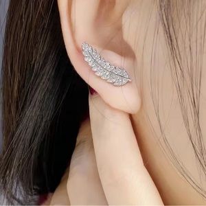 Sterling silver leaf earrings